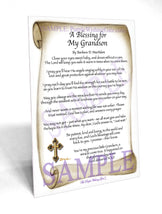 A Blessing for My Grandson (baby) - Baby Gift - PurpleWishingGate.com