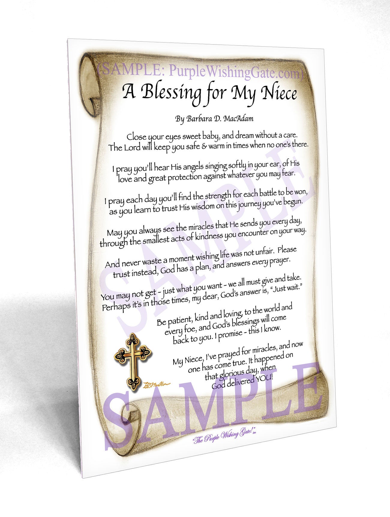 A Blessing for My Niece (baby) - Baby Gift - PurpleWishingGate.com