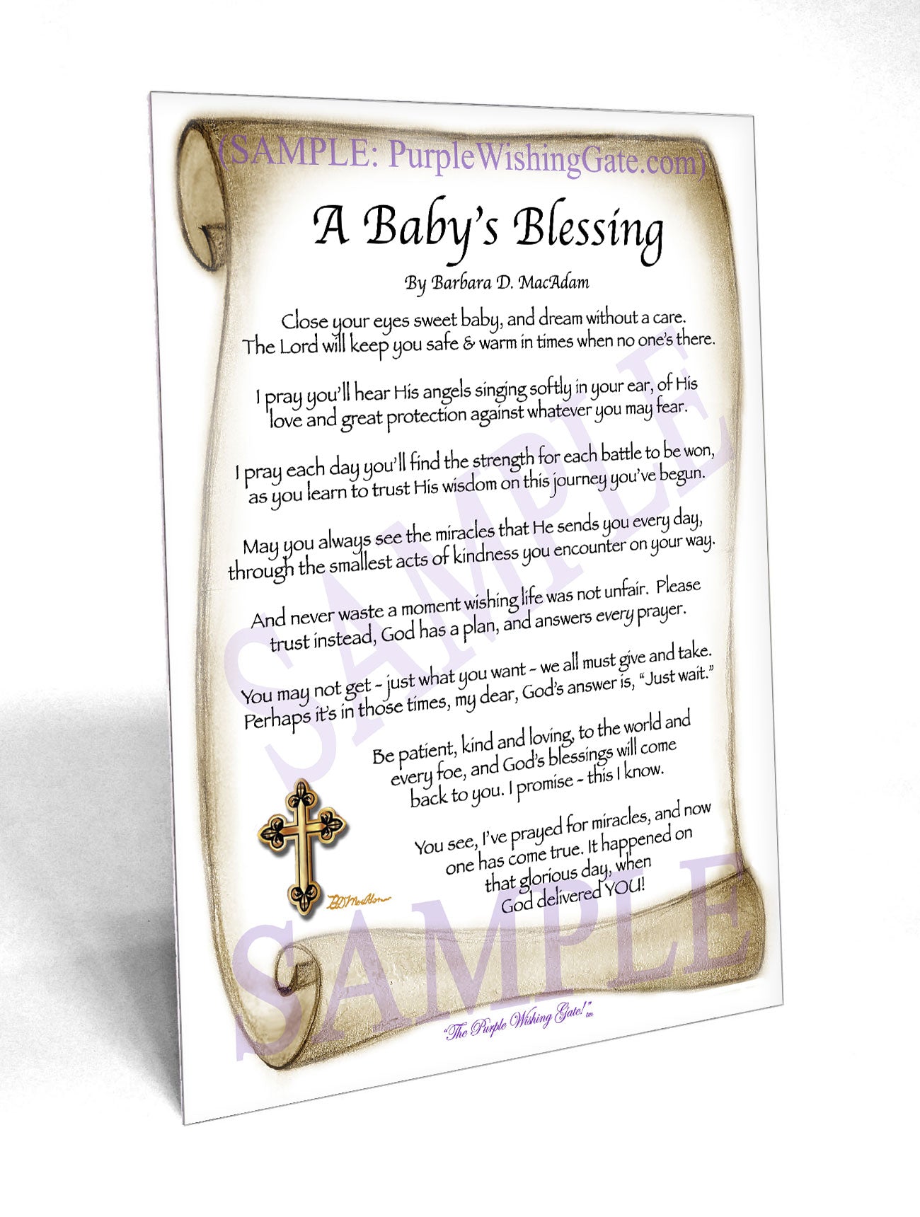A Baby's Blessing - Baby Gift - PurpleWishingGate.com