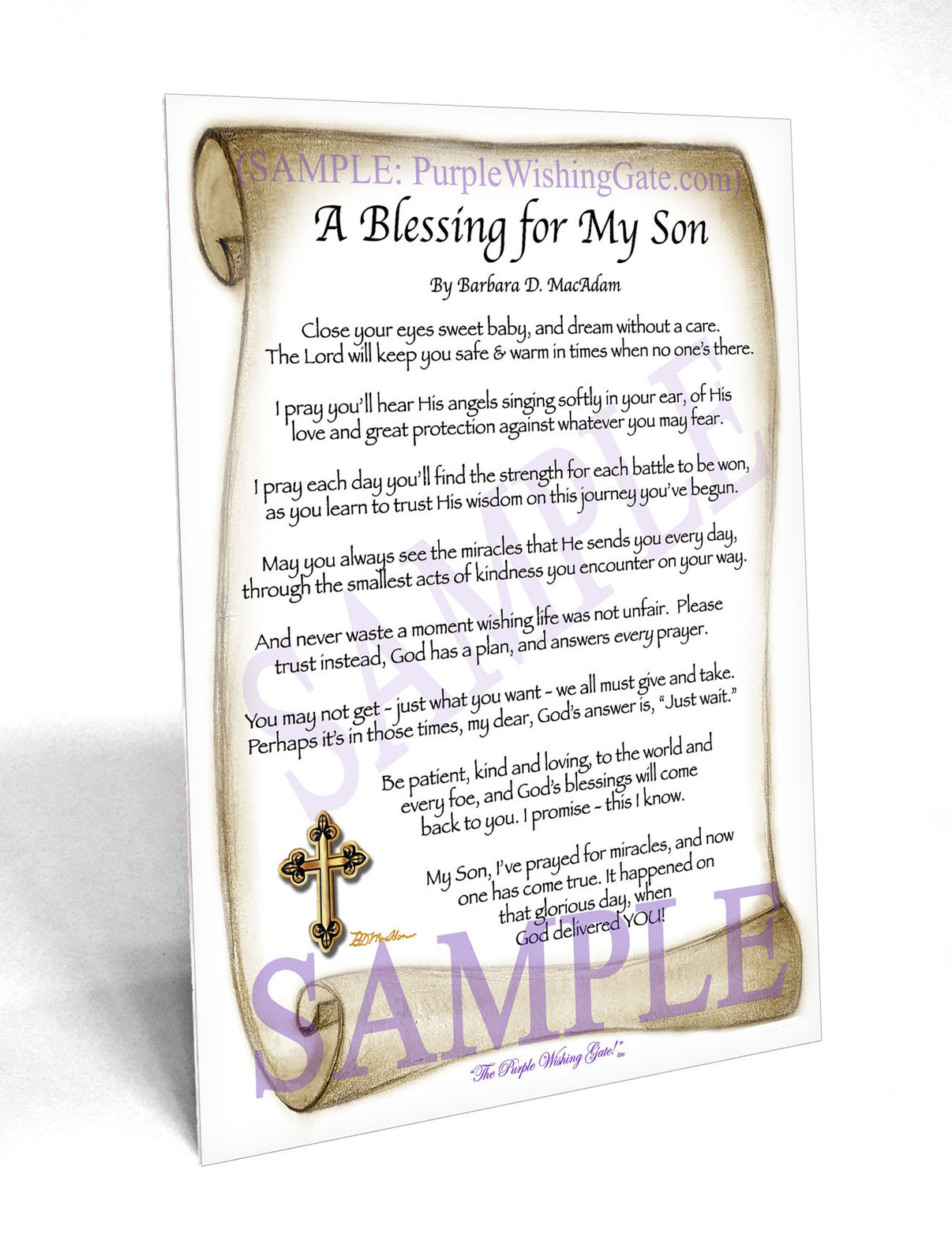 A Blessing for My Son (baby) - Baby Gift - PurpleWishingGate.com