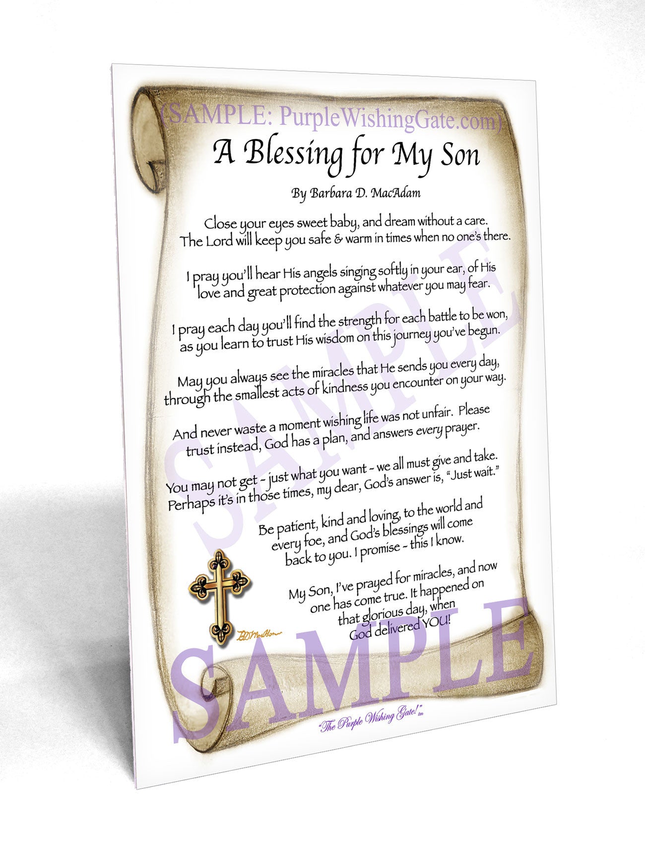 A Blessing for My Son (baby) - Baby Gift - PurpleWishingGate.com