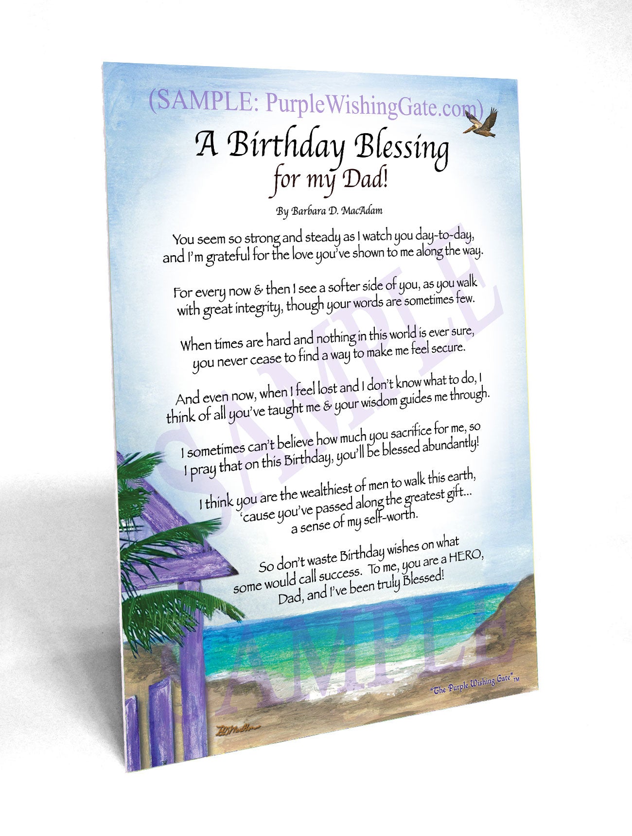 A Birthday Blessing for my Dad! - Birthday Gift - PurpleWishingGate.com