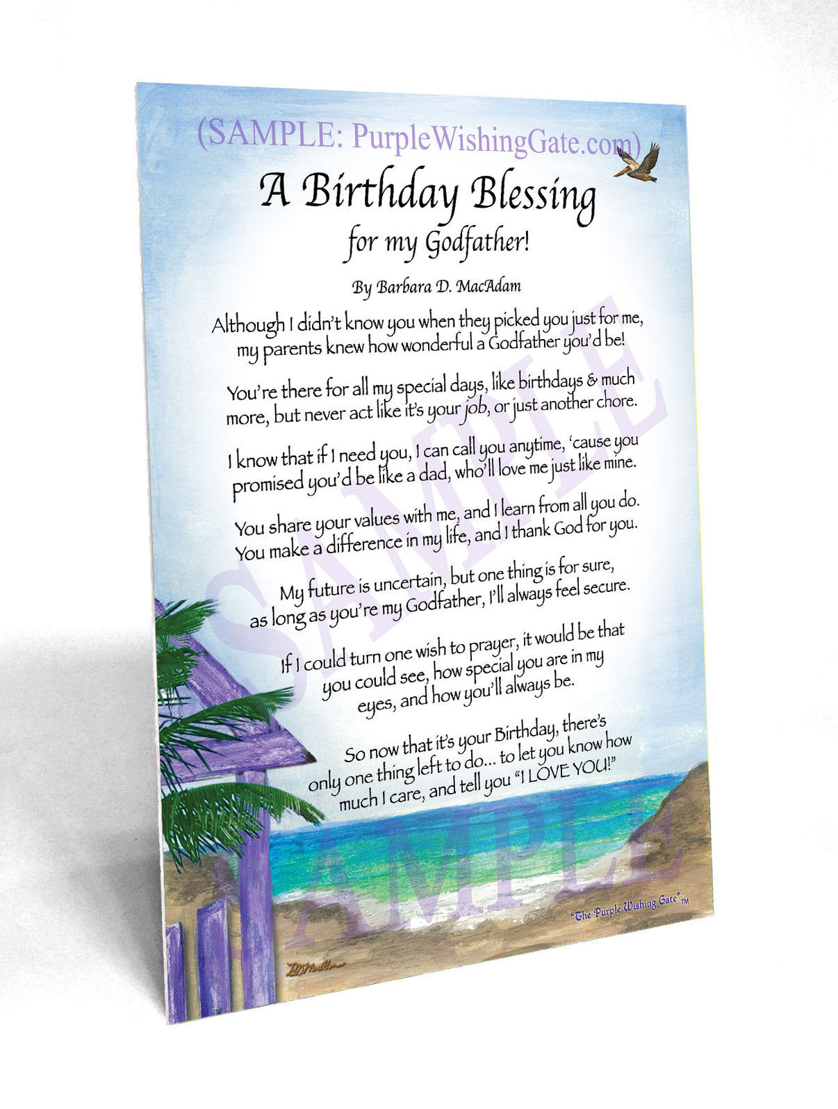 A Birthday Blessing for my Godfather! - Birthday Gift - PurpleWishingGate.com