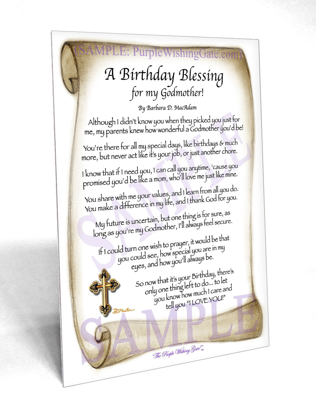 A Birthday Blessing for my Godmother! - Birthday Gift - PurpleWishingGate.com