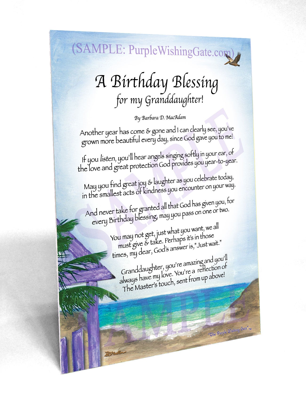 A Birthday Blessing for my Granddaughter! - Birthday Gift - PurpleWishingGate.com
