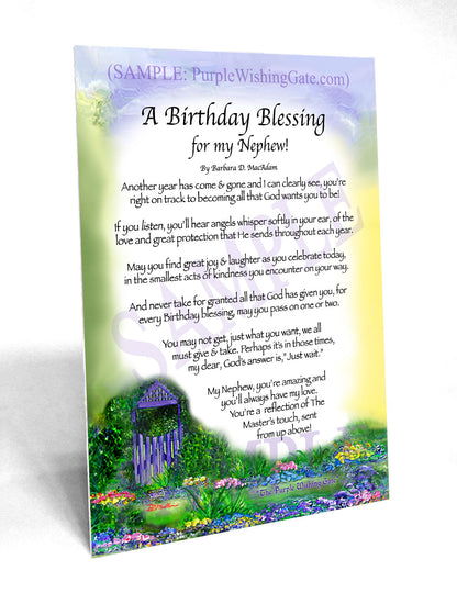 A Birthday Blessing for my Nephew! - Birthday Gift - PurpleWishingGate.com