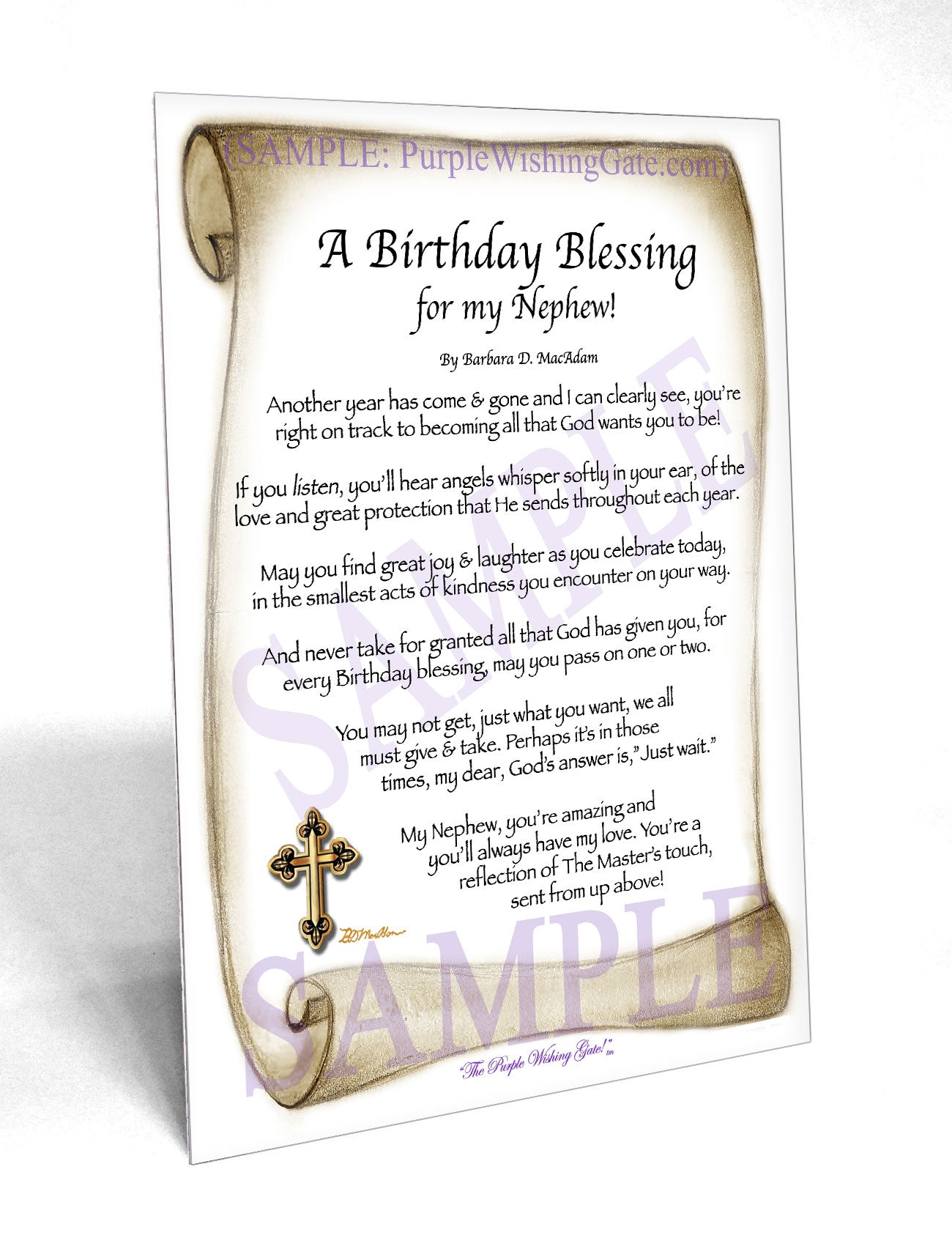 A Birthday Blessing for my Nephew! - Birthday Gift - PurpleWishingGate.com