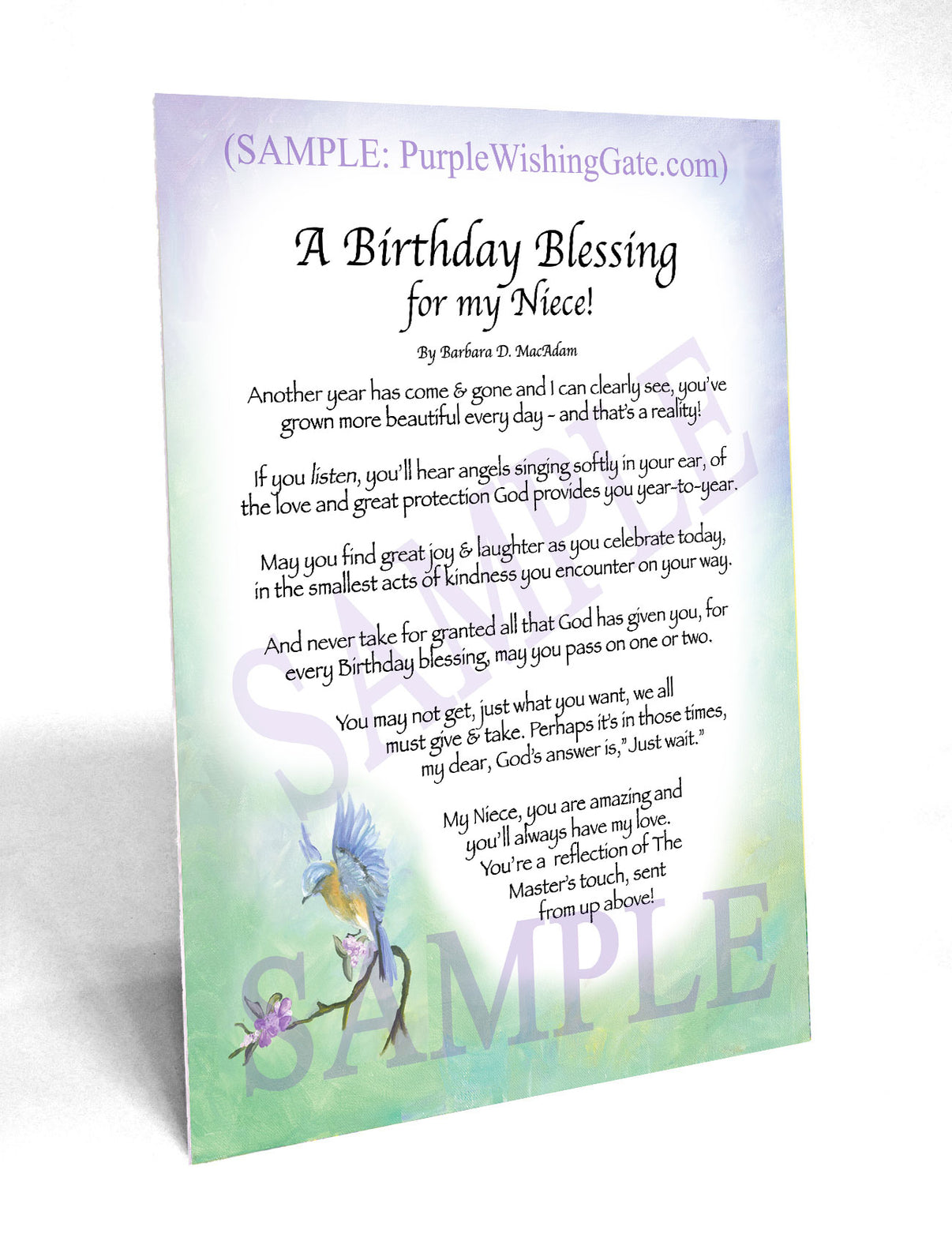 A Birthday Blessing for my Niece! - Birthday Gift - PurpleWishingGate.com