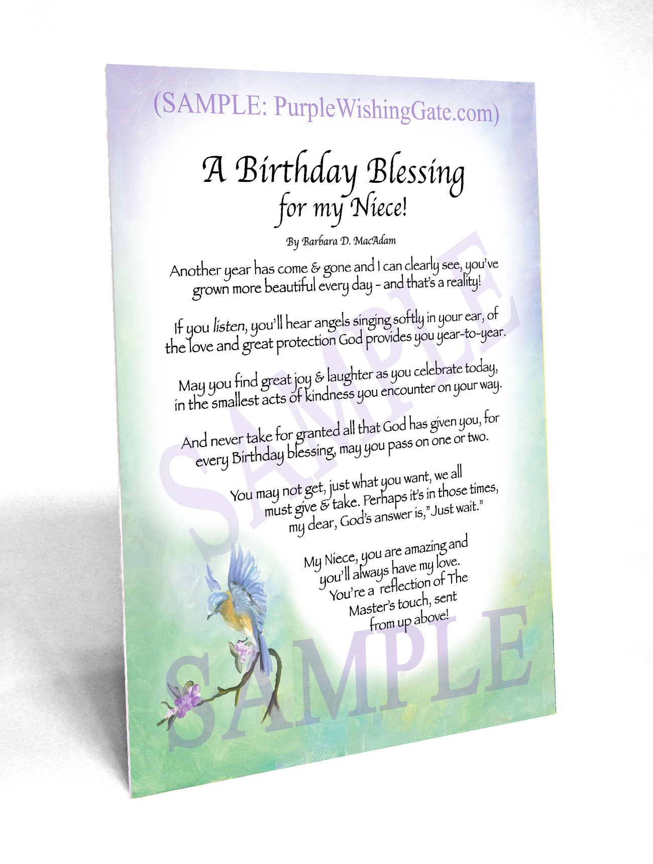 A Birthday Blessing for my Niece! - Birthday Gift - PurpleWishingGate.com