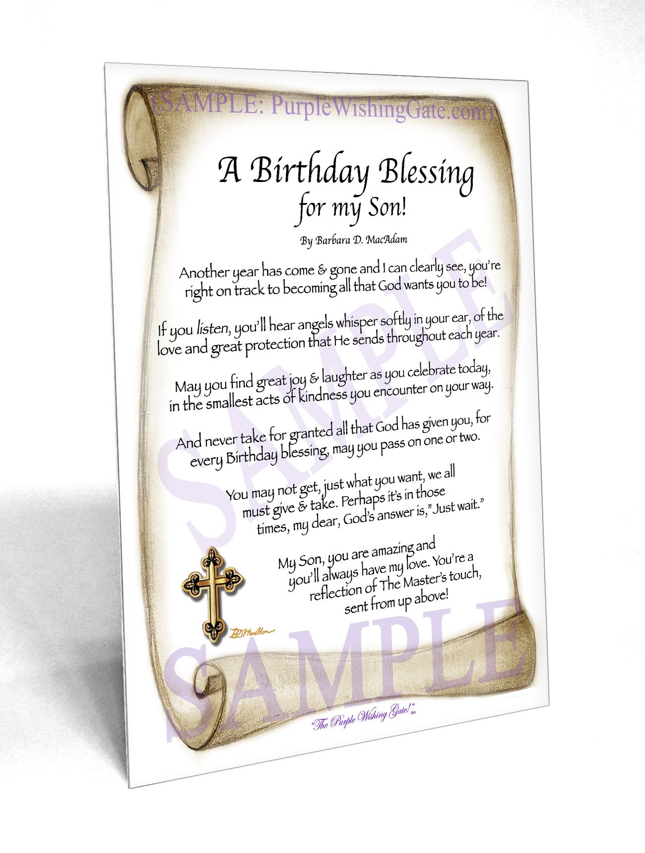 A Birthday Blessing for my Son! - Birthday Gift - PurpleWishingGate.com