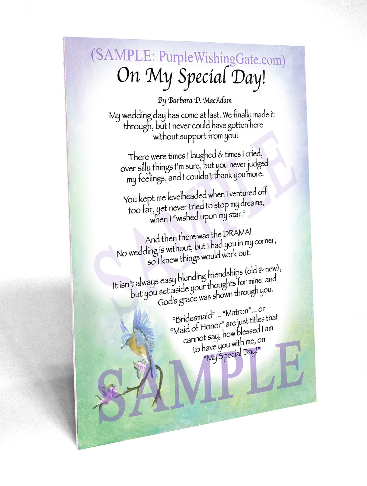 On My Special Day! (bridal party gift) - Wedding Gift - PurpleWishingGate.com