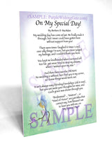 On My Special Day! (bridal party gift) - Wedding Gift - PurpleWishingGate.com