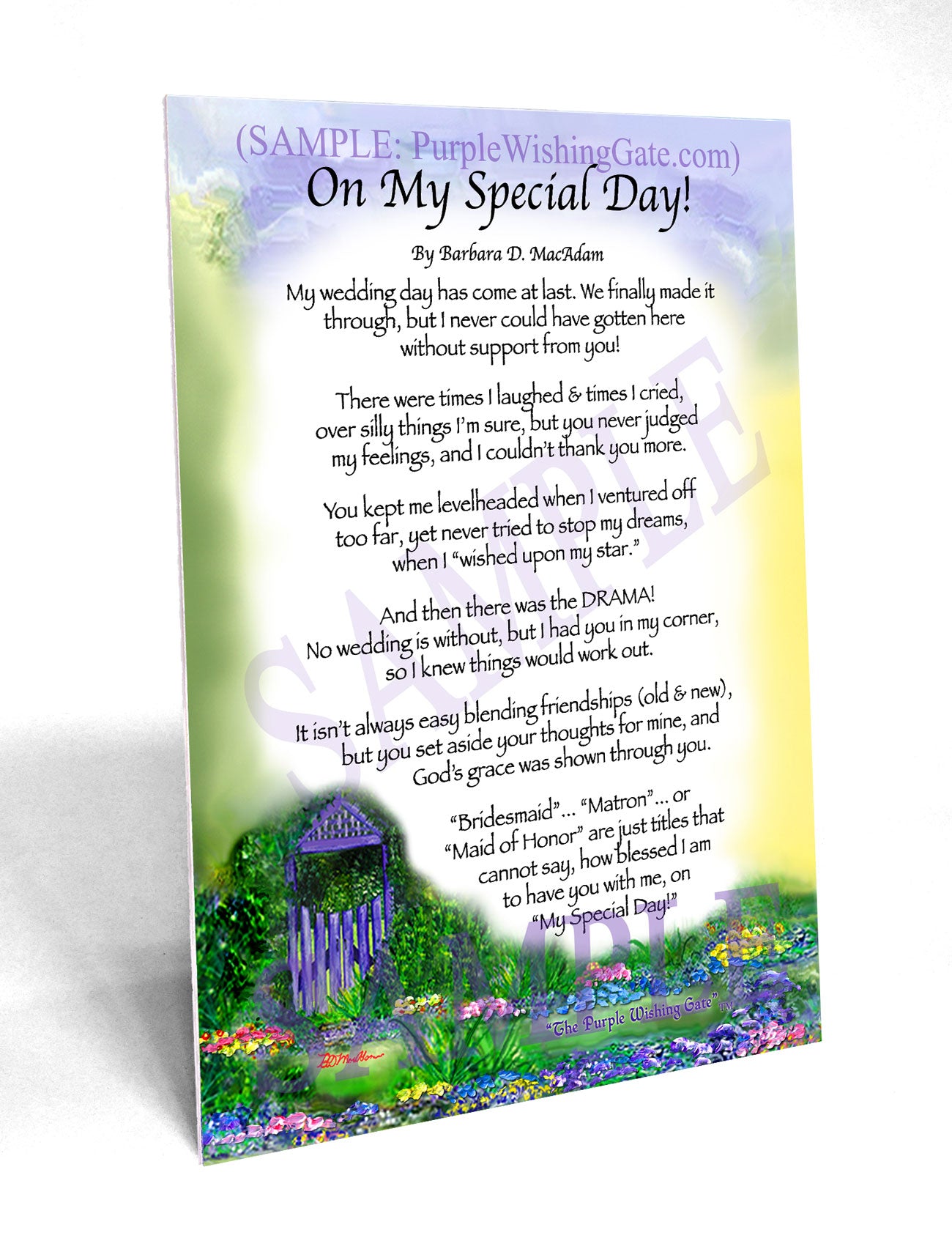On My Special Day! (bridal party gift) - Wedding Gift - PurpleWishingGate.com