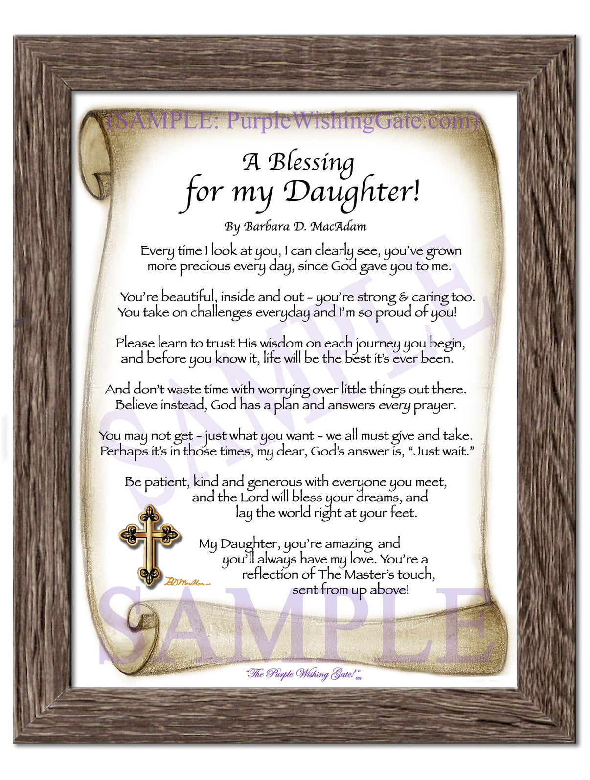 A Blessing for my Daughter! (child-adult) - Gifts for Daughter - PurpleWishingGate.com