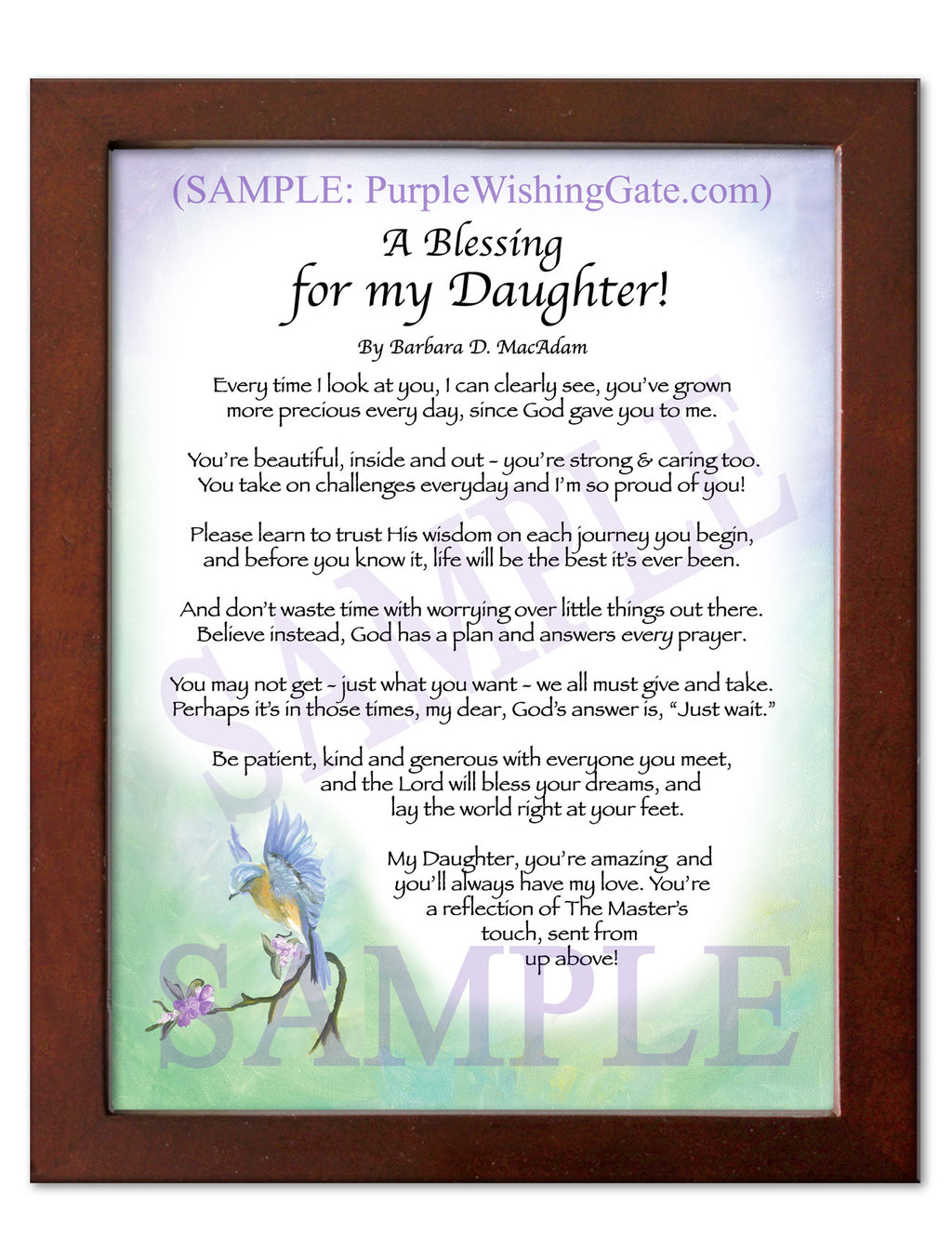 A Blessing for my Daughter! (child-adult) - Gifts for Daughter - PurpleWishingGate.com