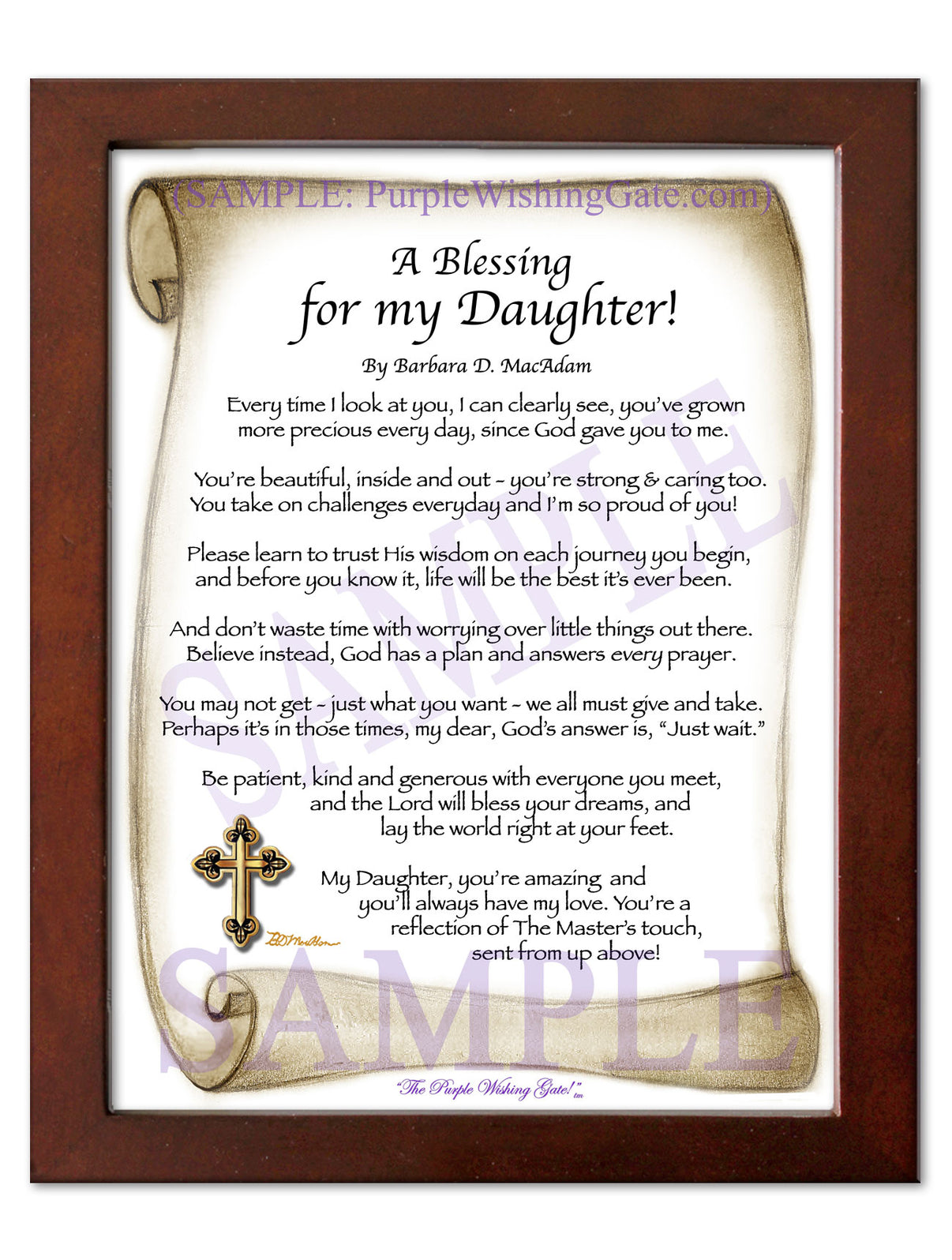 A Blessing for my Daughter! (child-adult) - Gifts for Daughter - PurpleWishingGate.com