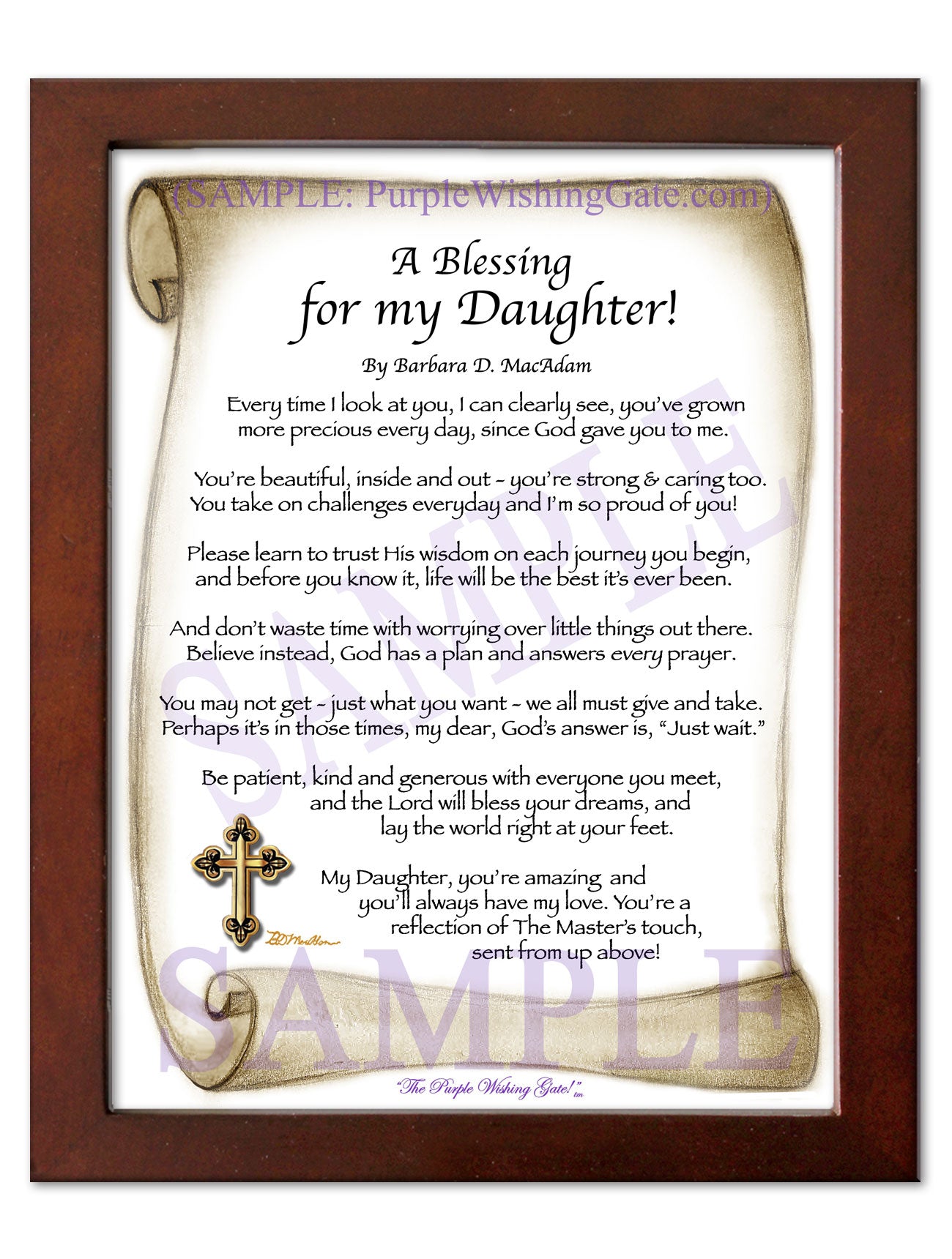 A Blessing for my Daughter! (child-adult) - Gifts for Daughter - PurpleWishingGate.com