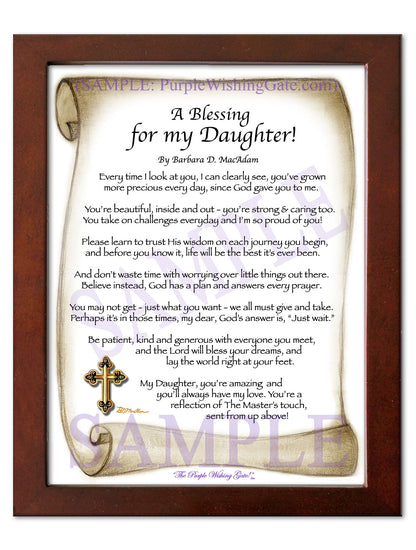 A Blessing for my Daughter! (child-adult) - Gifts for Daughter - PurpleWishingGate.com