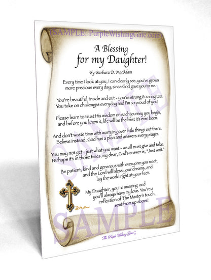 A Blessing for my Daughter! (child-adult) - Gifts for Daughter - PurpleWishingGate.com