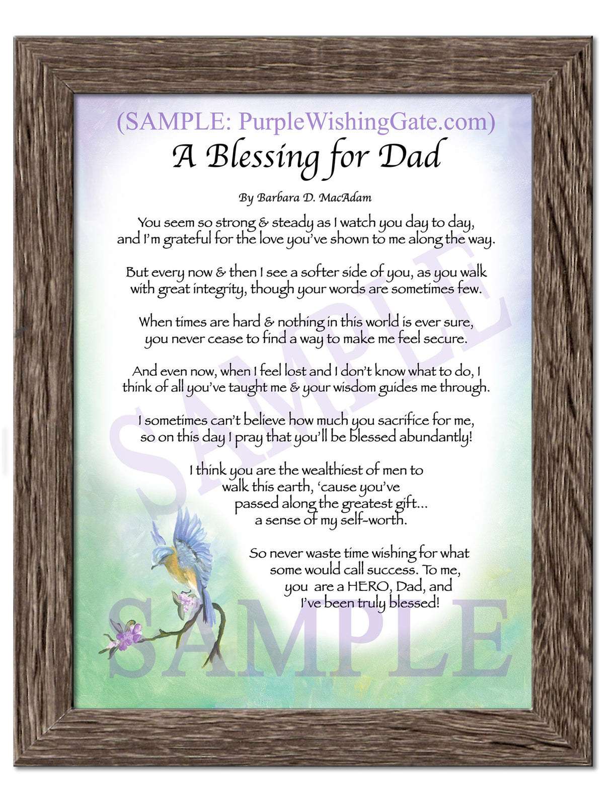 A Blessing for Dad - Gifts for Dad-Father - PurpleWishingGate.com