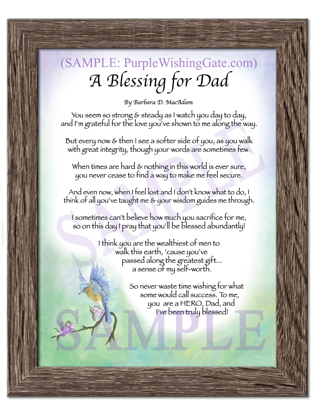 A Blessing for Dad - Gifts for Dad-Father - PurpleWishingGate.com