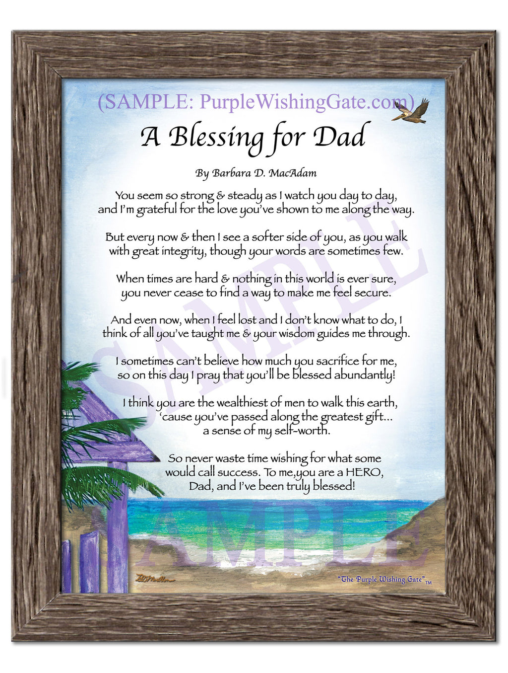 A Blessing for Dad - Gifts for Dad-Father - PurpleWishingGate.com