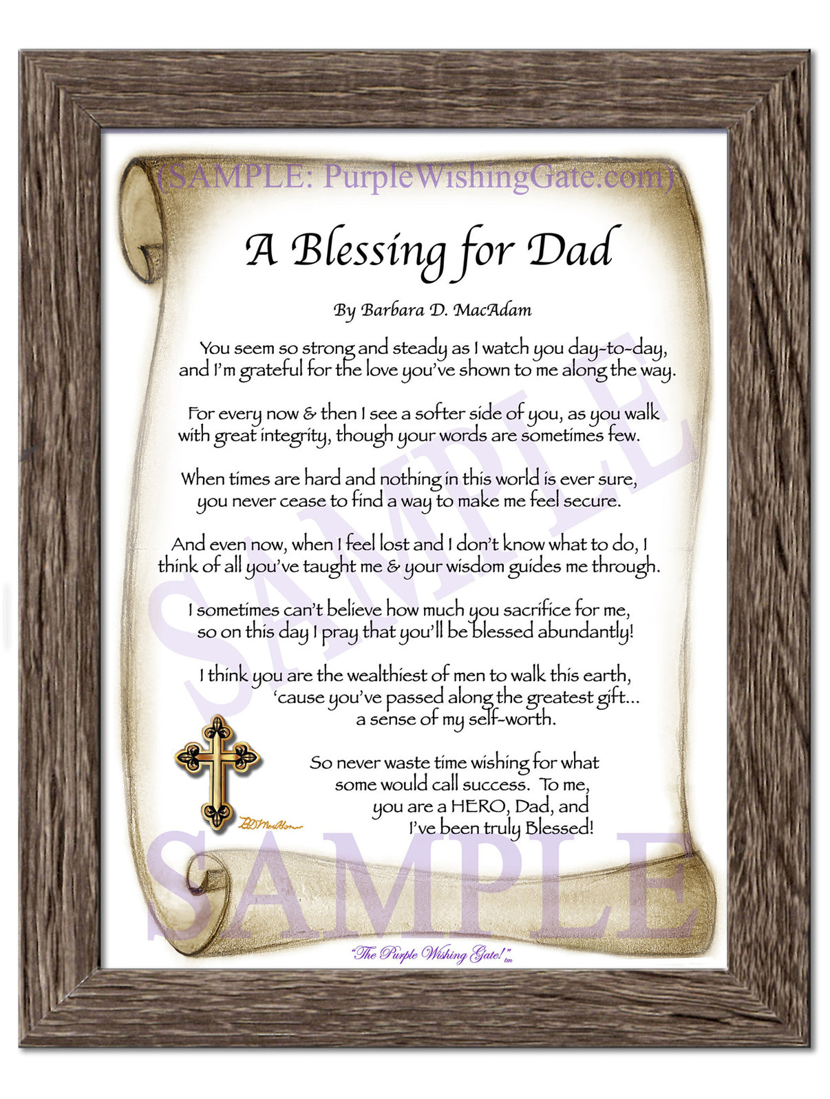 A Blessing for Dad - Gifts for Dad-Father - PurpleWishingGate.com