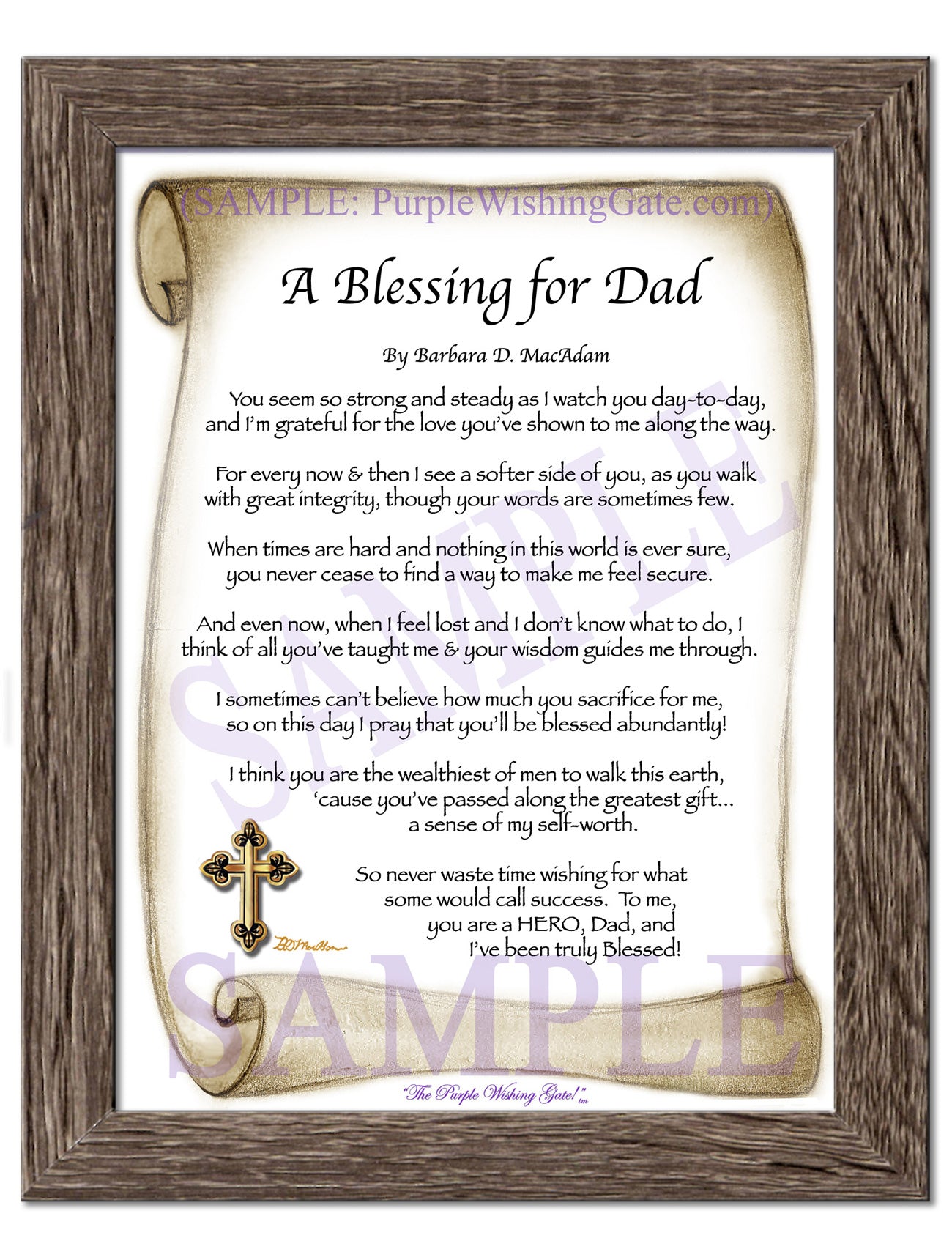 A Blessing for Dad - Gifts for Dad-Father - PurpleWishingGate.com