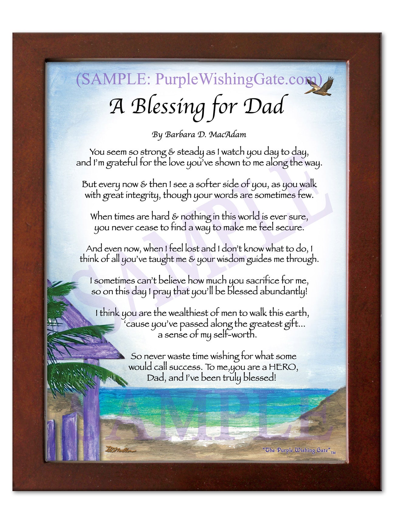 A Blessing for Dad - Gifts for Dad-Father - PurpleWishingGate.com