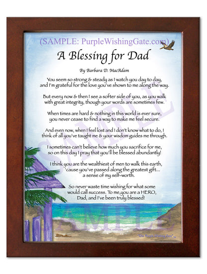 A Blessing for Dad - Gifts for Dad-Father - PurpleWishingGate.com