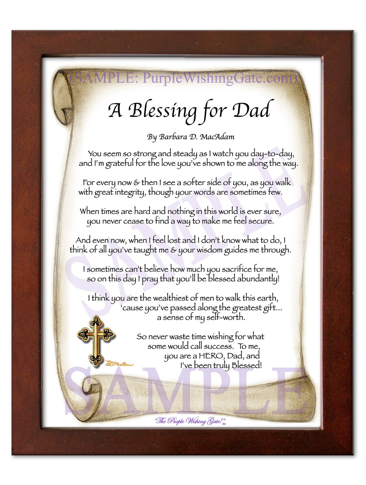 A Blessing for Dad - Gifts for Dad-Father - PurpleWishingGate.com