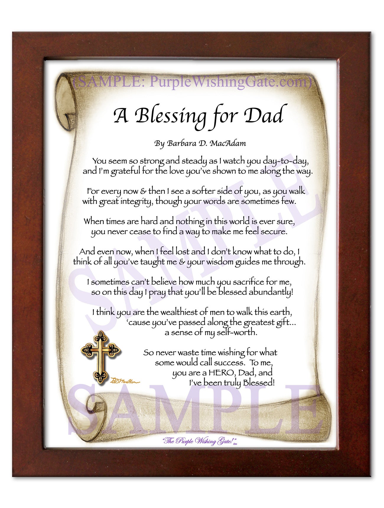 A Blessing for Dad - Gifts for Dad-Father - PurpleWishingGate.com
