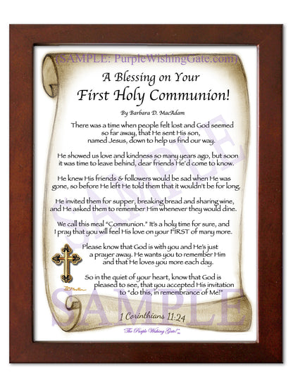 A Blessing on Your First Holy Communion