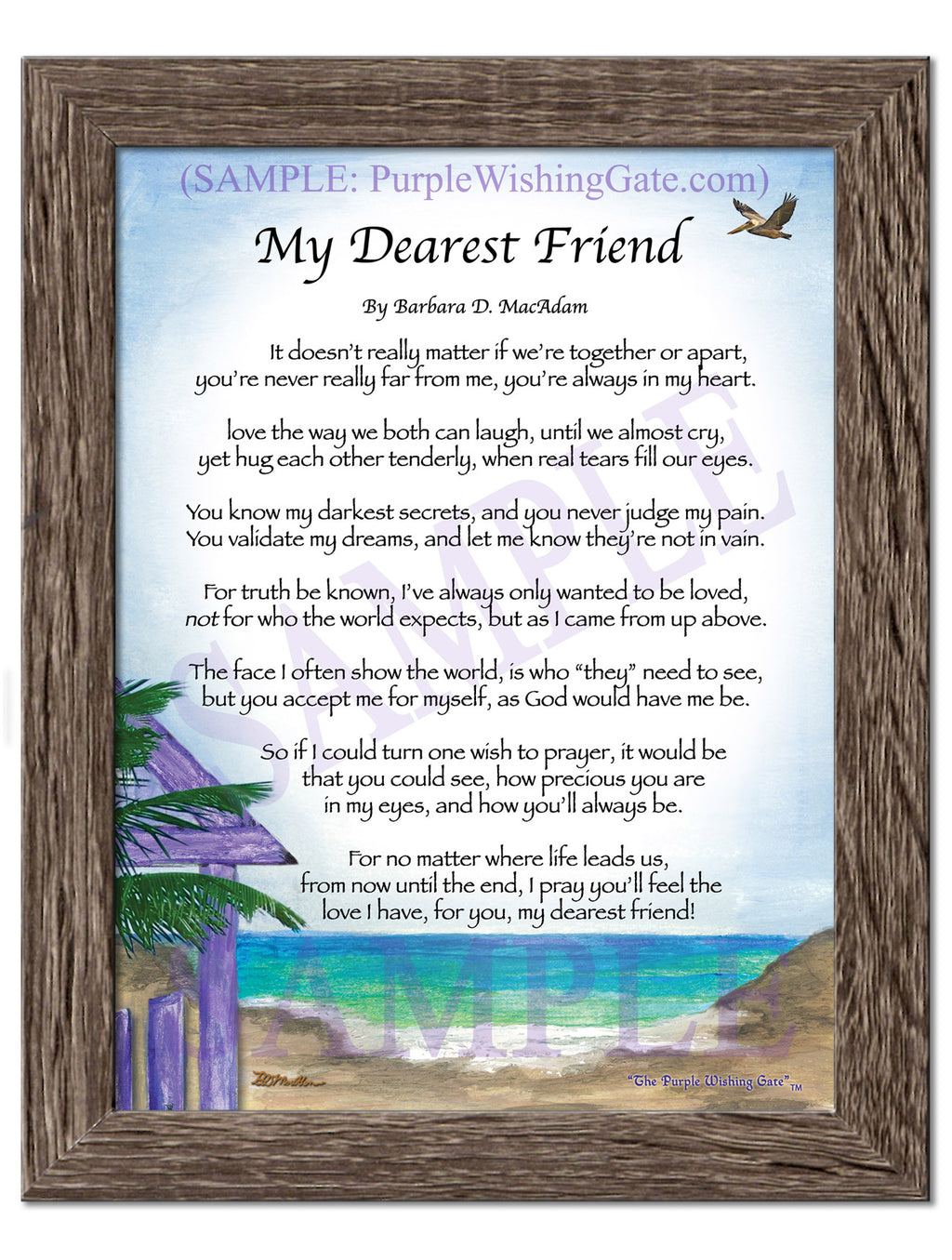 My Dearest Friend: Paradise Cove / 5x7 / 5x7 Birchwood
