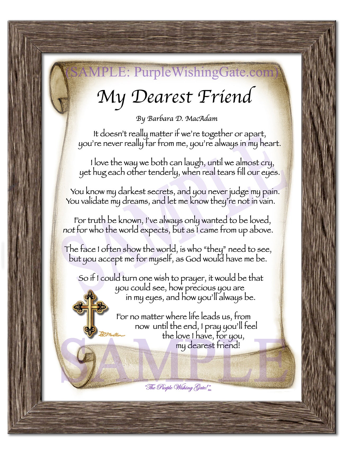 My Dearest Friend - Friendship Gift - PurpleWishingGate.com