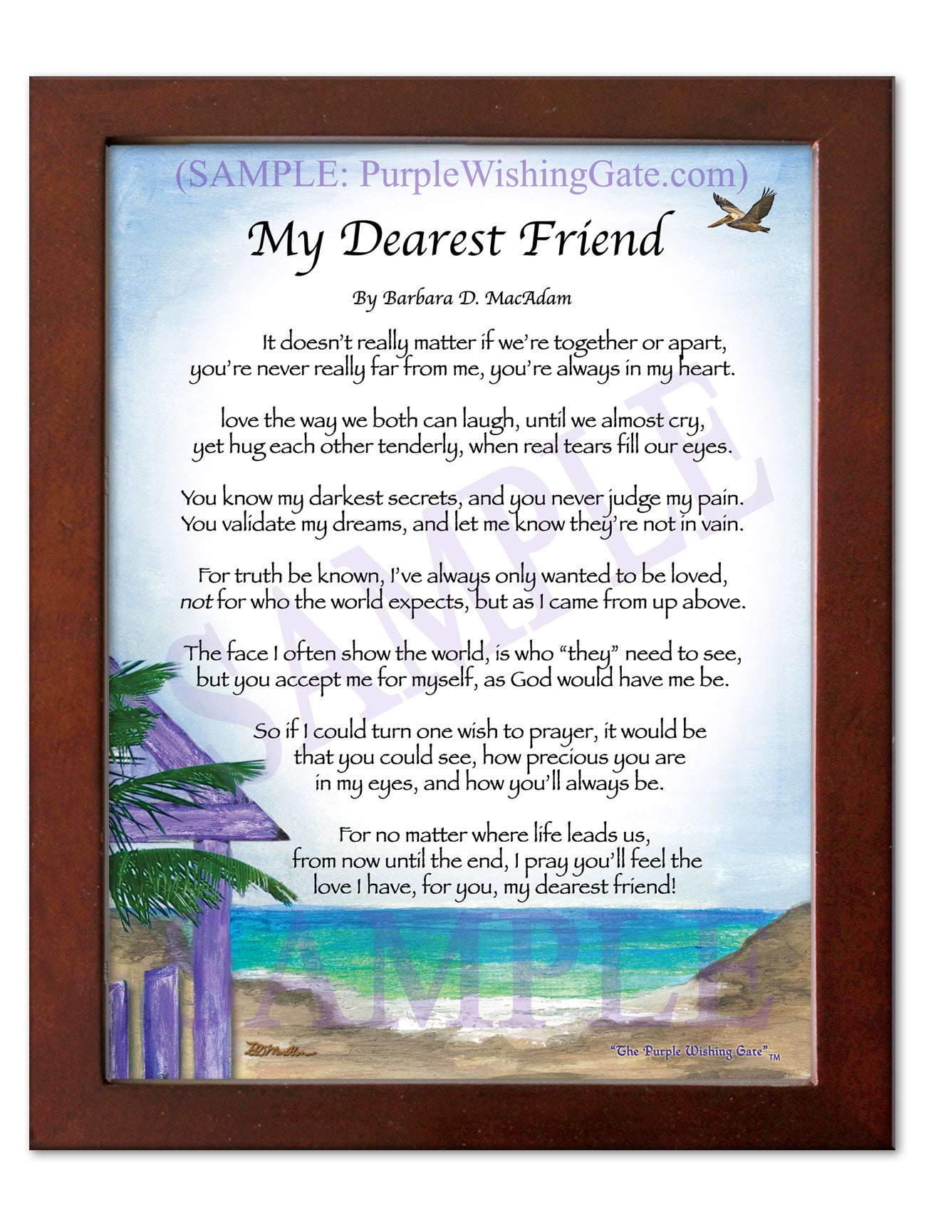 My Dearest Friend - Friendship Gift - PurpleWishingGate.com