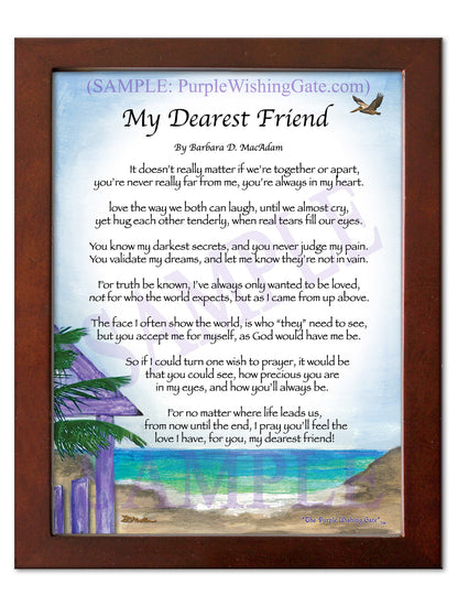 My Dearest Friend - Friendship Gift - PurpleWishingGate.com