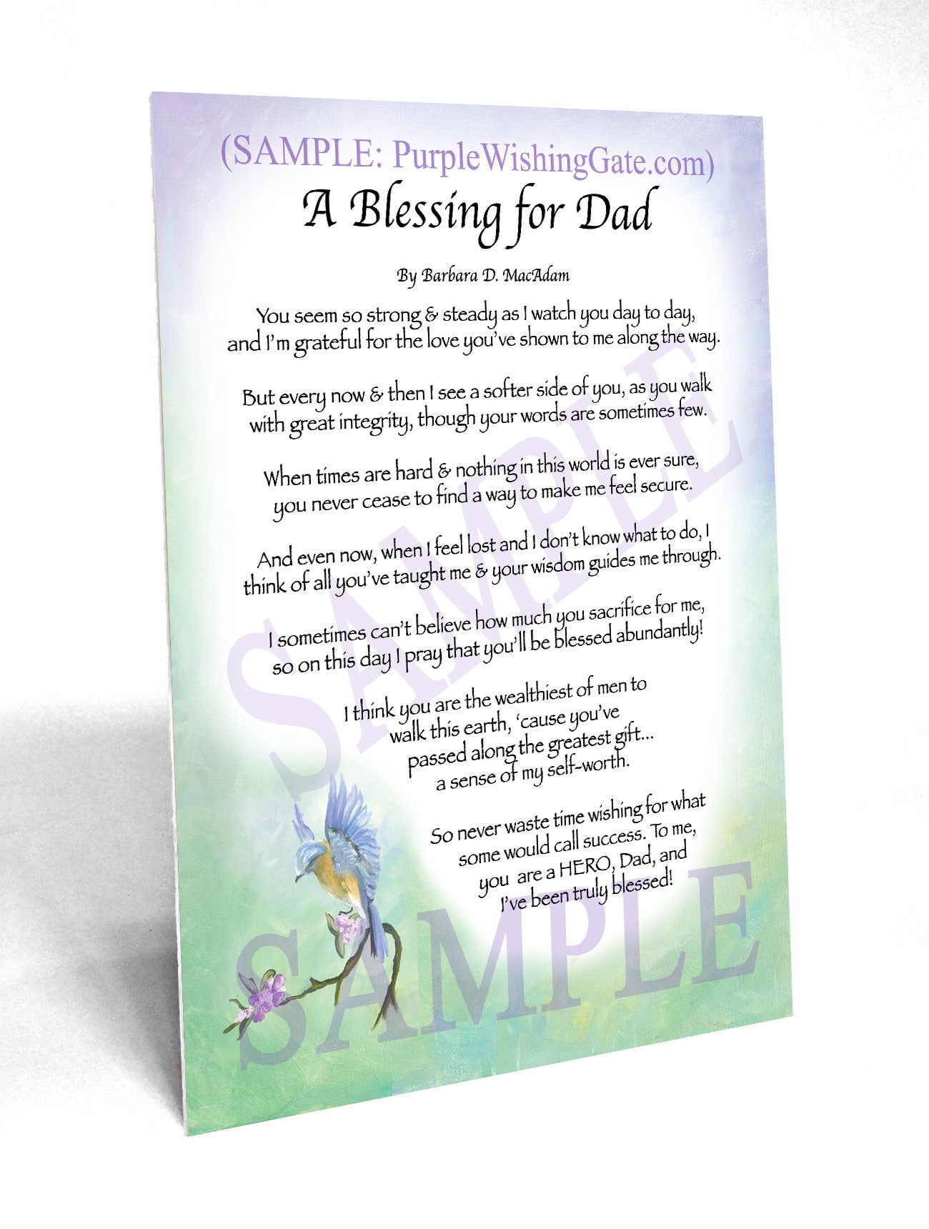 A Blessing for Dad - Gifts for Dad-Father - PurpleWishingGate.com