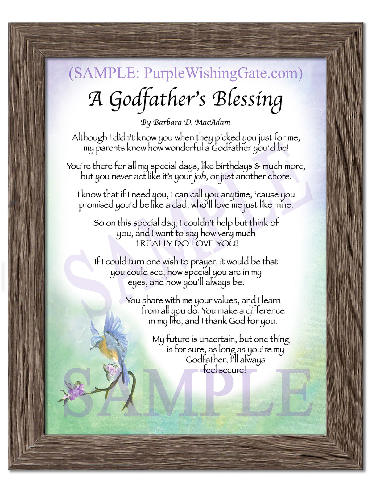 A Godfather's Blessing - Godfather's Gift - PurpleWishingGate.com