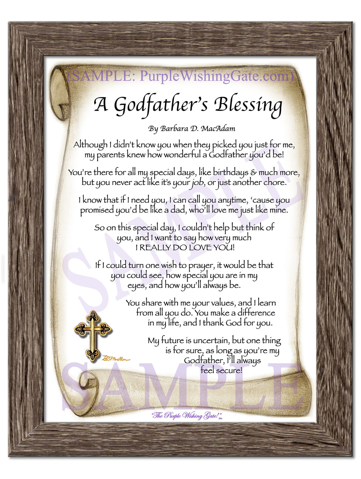 A Godfather's Blessing - Godfather's Gift - PurpleWishingGate.com