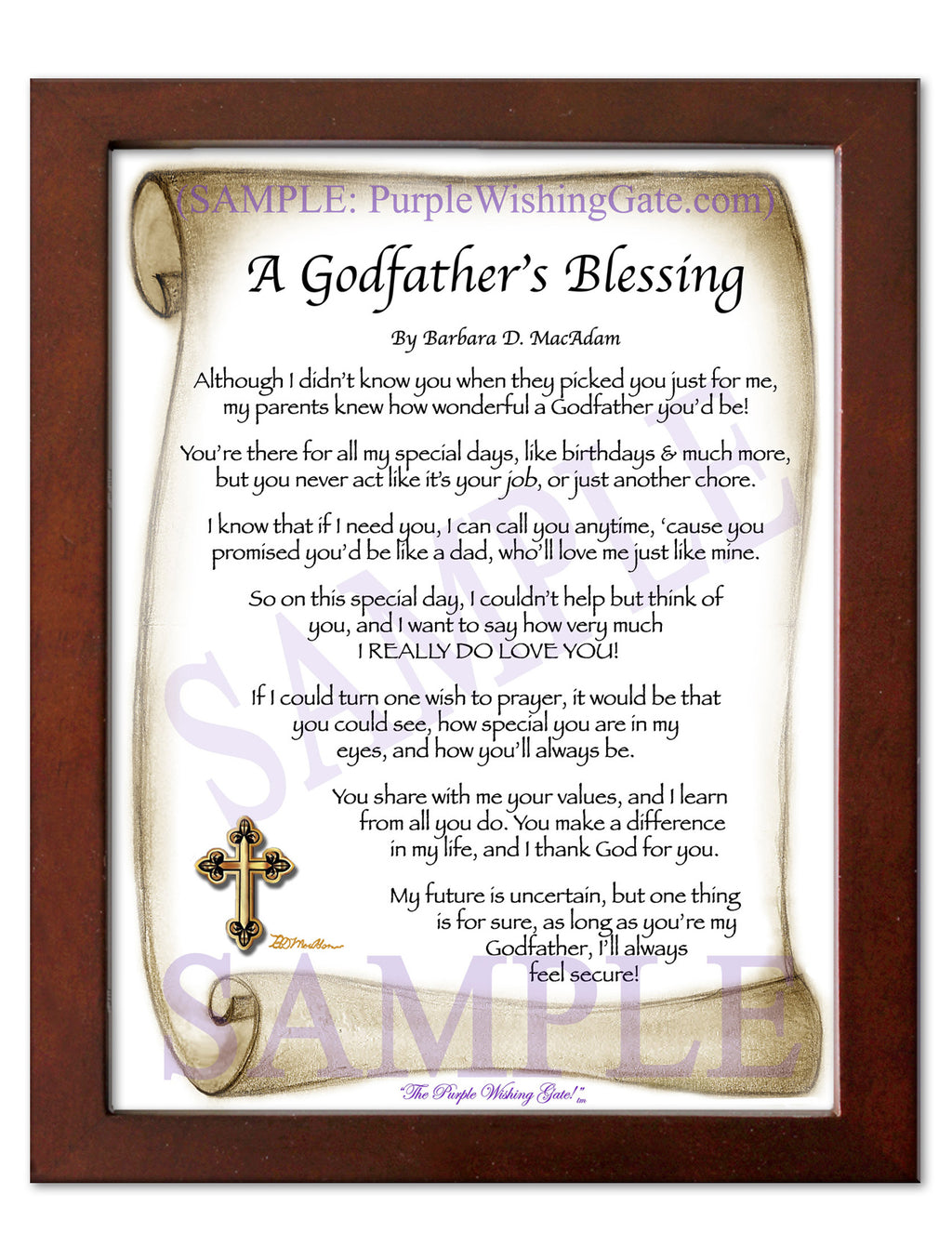 A Godfather's Blessing - Godfather's Gift - PurpleWishingGate.com