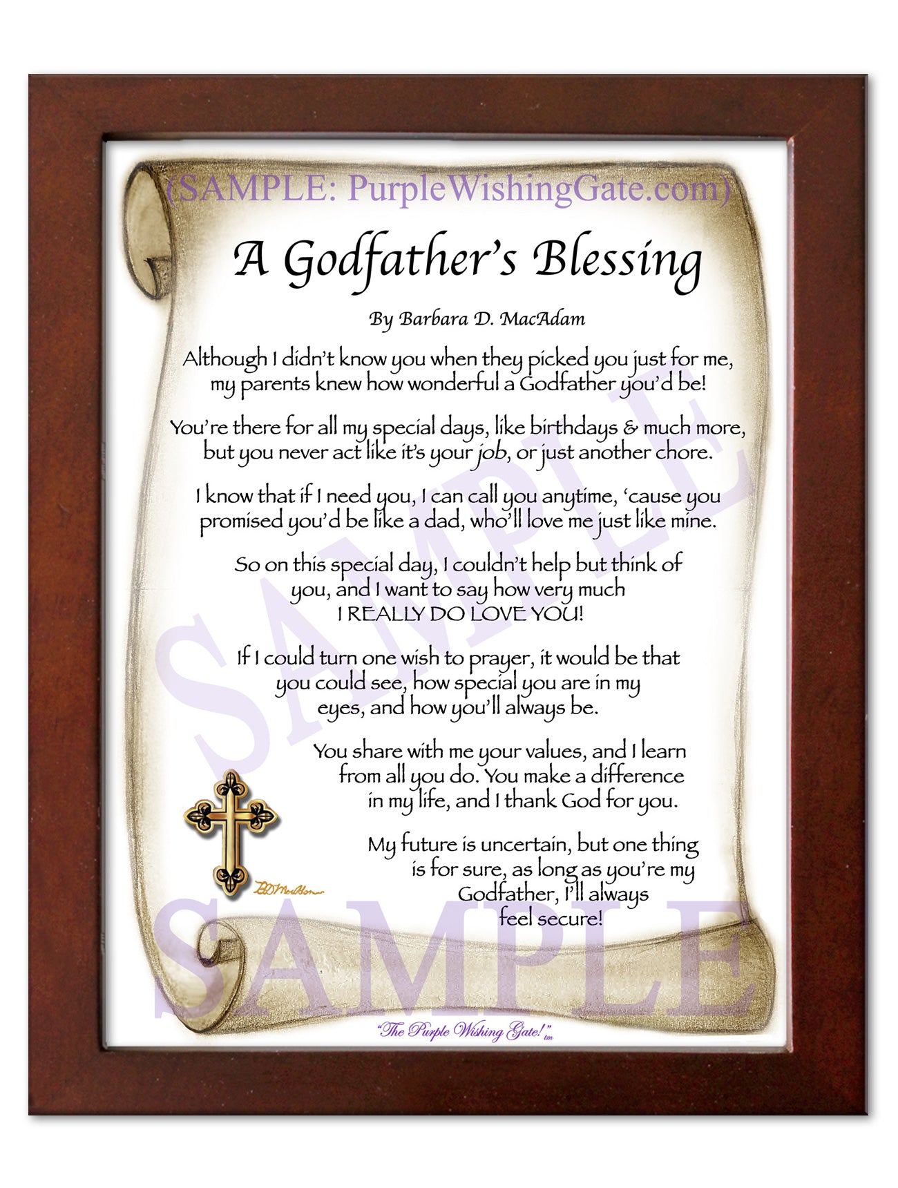 A Godfather's Blessing - Godfather's Gift - PurpleWishingGate.com