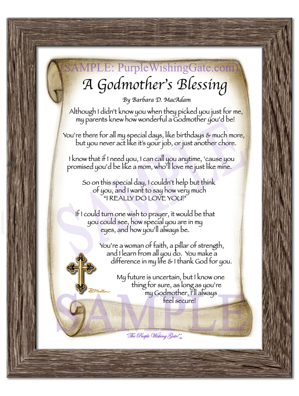 A Godmother's Blessing - Gifts for Godmother - PurpleWishingGate.com