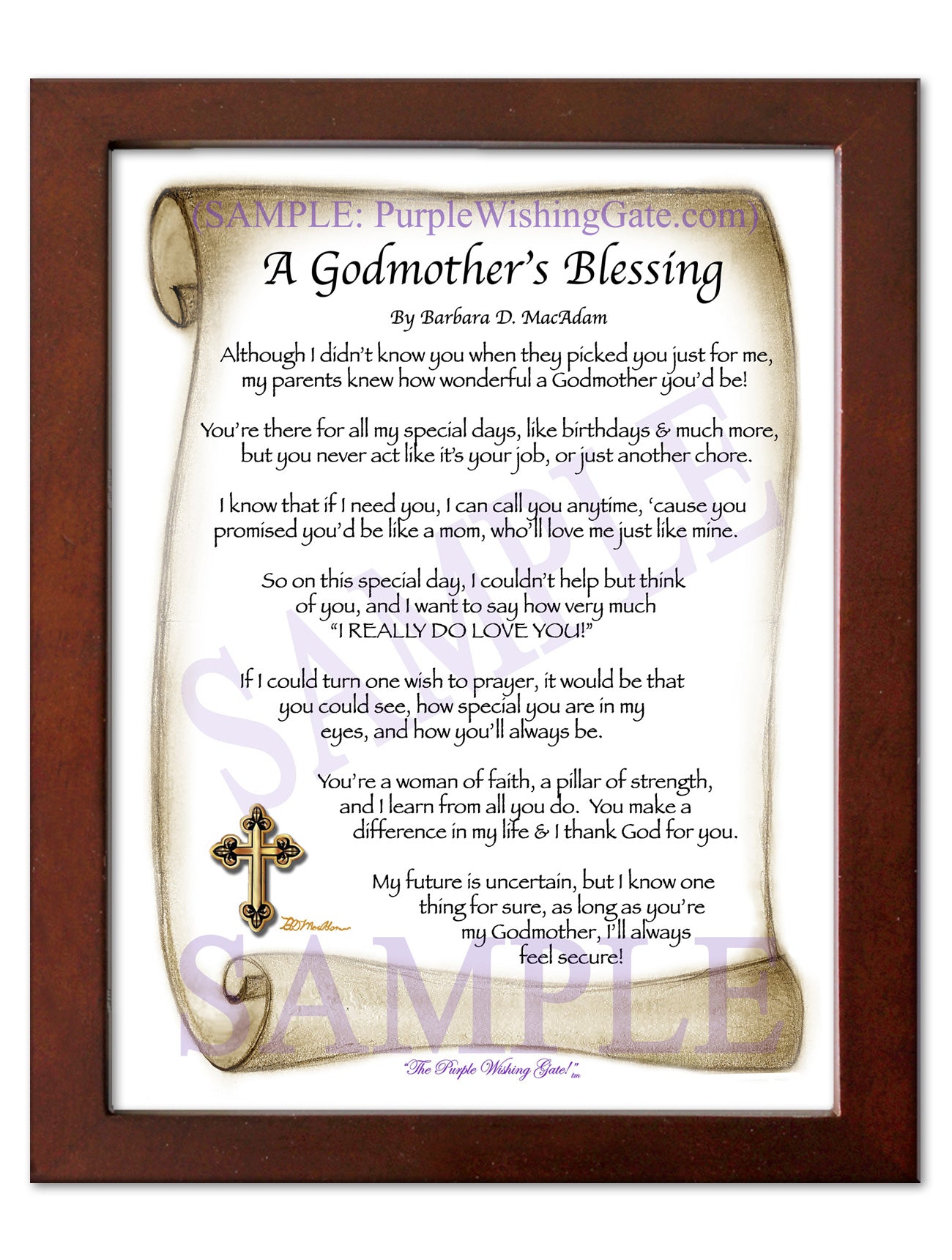 A Godmother's Blessing - Gifts for Godmother - PurpleWishingGate.com