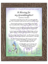A Blessing for My Granddaughter! (child-adult) - Gifts for Granddaughter - PurpleWishingGate.com