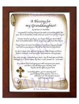 A Blessing for My Granddaughter! (child-adult) - Gifts for Granddaughter - PurpleWishingGate.com