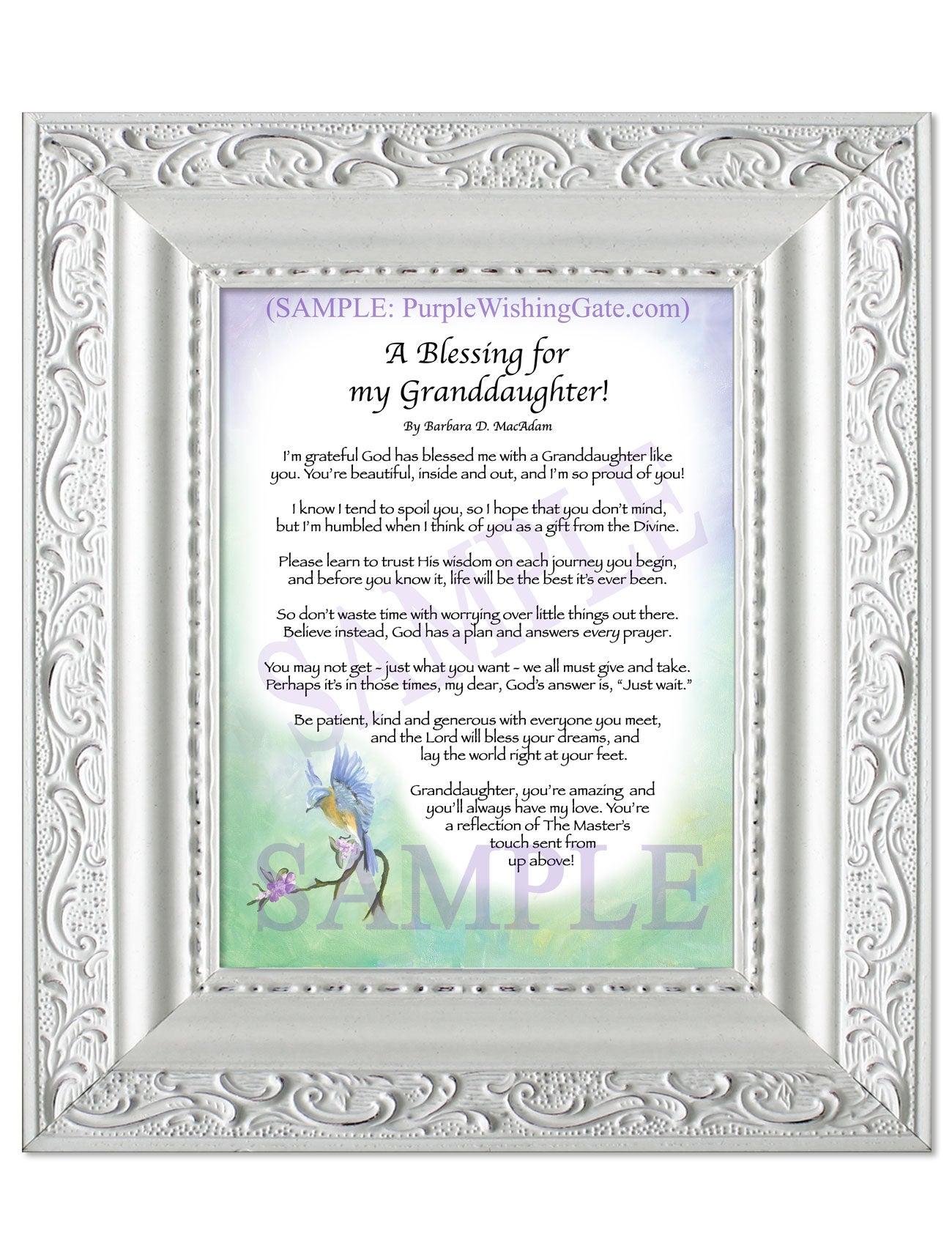 A Blessing for My Granddaughter! (child-adult) - Gifts for Granddaughter - PurpleWishingGate.com