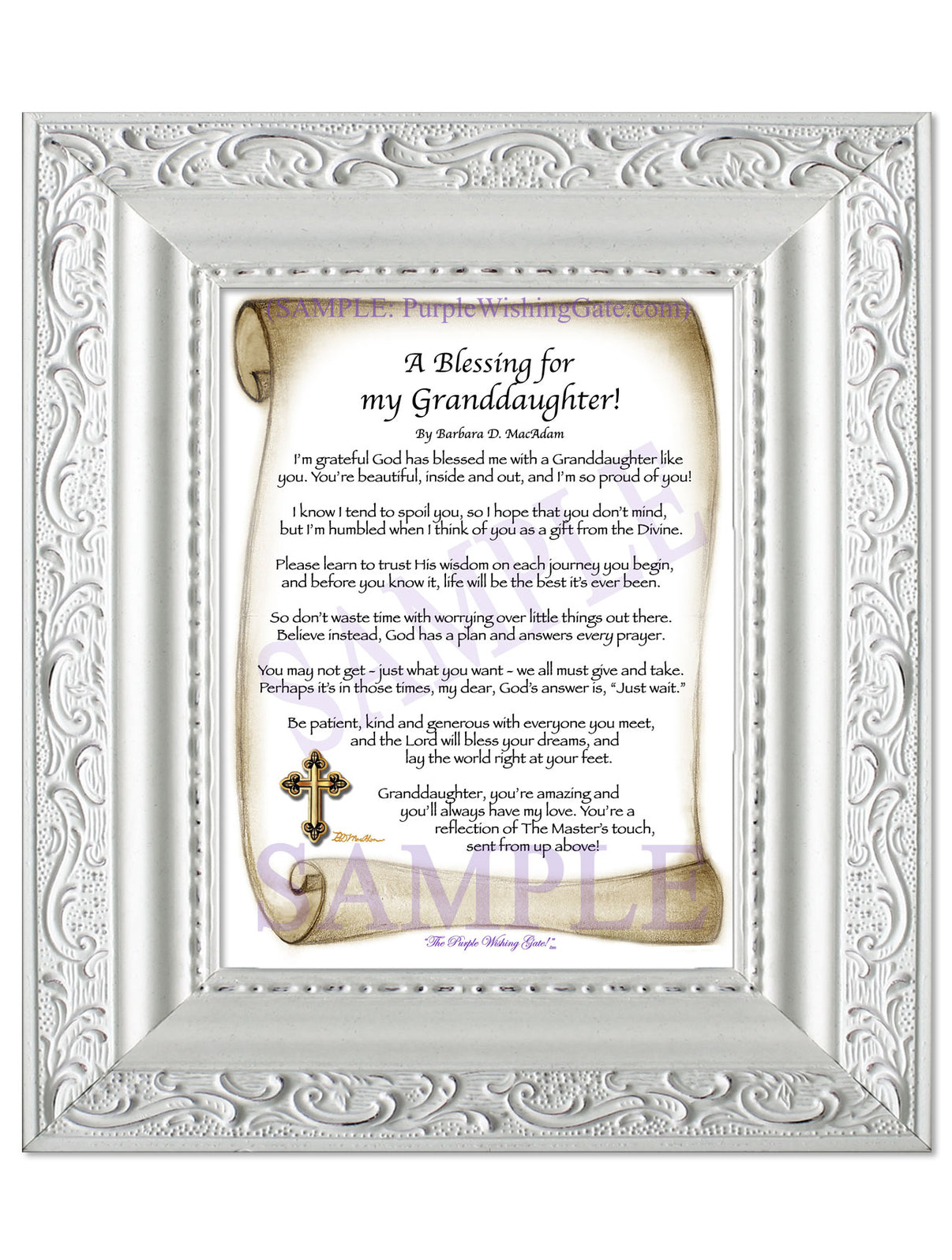 A Blessing for My Granddaughter! (child-adult) - Gifts for Granddaughter - PurpleWishingGate.com