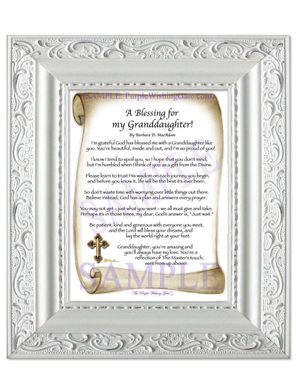 A Blessing for My Granddaughter! (child-adult) - Gifts for Granddaughter - PurpleWishingGate.com