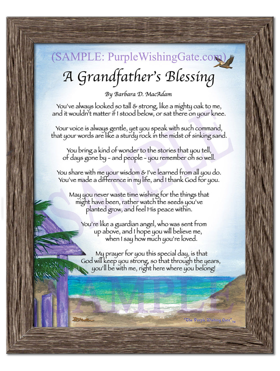 A Grandfather's Blessing: Personalized Gift! | PurpleWishingGate.com